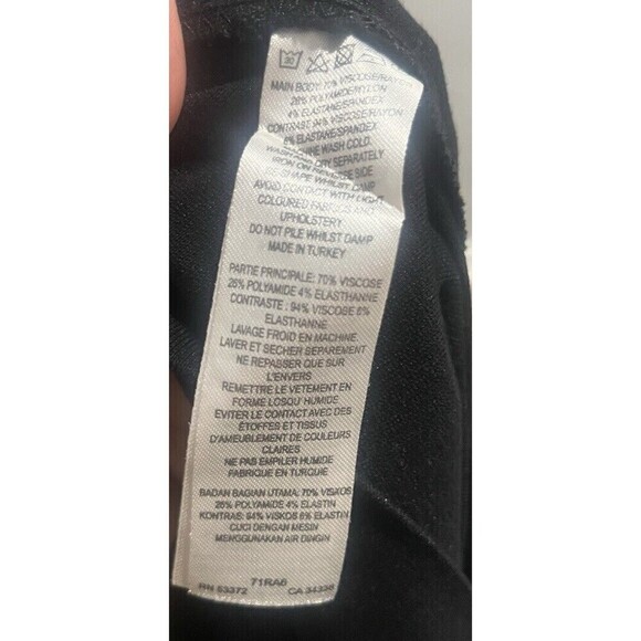 French Connection Little Black Dress Cap Sleeve Size 8 faux Wrap - Picture 10 of 10